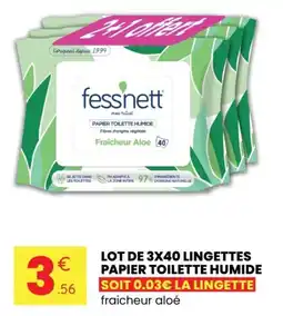 Stokomani Lot de 3x40 lingettes papier toilette humide offre