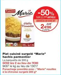 Monoprix Plat cuisiné surgelé marie hachis parmentier offre