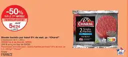 Monoprix Steaks hachés pur bœuf 5% de mat. gr. charal offre