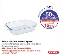 Monoprix Plat à four en verre pyrex offre