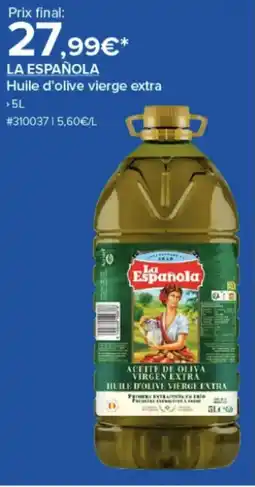Costco LA ESPAÑOLA Huile d'olive vierge extra offre