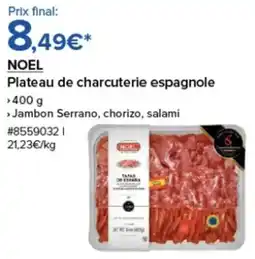 Costco NOEL Plateau de charcuterie espagnole offre