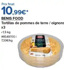 Costco BENIS FOOD Tortillas de pommes de terre / oignons offre