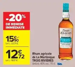Carrefour Market Trois rivieres - rhum agricole de la martinique offre