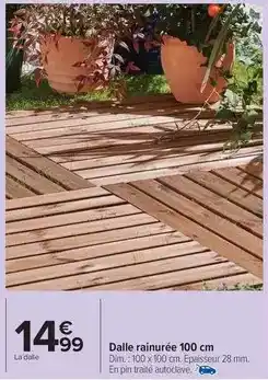 Carrefour Market Dim - dalle rainurée 100 cm offre