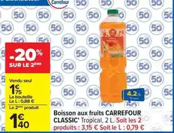 Carrefour Carrefour - boisson aux fruits classic' offre