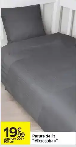 Carrefour Parure de lit microsphan offre