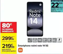Carrefour Total - smartphone redmi note 14 5g offre