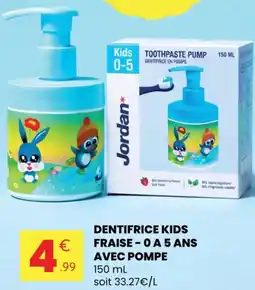 Stokomani Dentifrice kids fraise o a 5 ans avec pompe offre