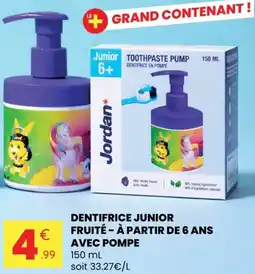 Stokomani Dentifrice junior fruité - à partir de 6 ans avec pompe offre
