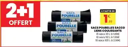 Stokomani Sacs poubelles sacco liens coulissants offre