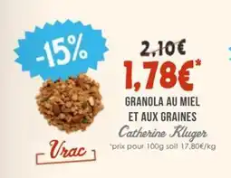 Naturalia Granola au miel et aux graines catherine kluger offre