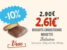 Naturalia Biscuits croustichoc noisette belledone offre