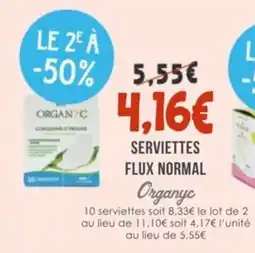 Naturalia Serviettes flux normal organyc offre