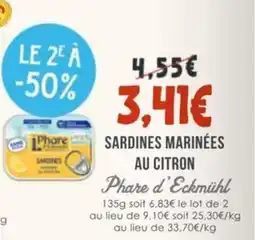 Naturalia Sardines marinées au citron phare d'eckmühl offre