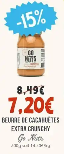 Naturalia Beurre de cacahuètes extra crunchy go nutr offre