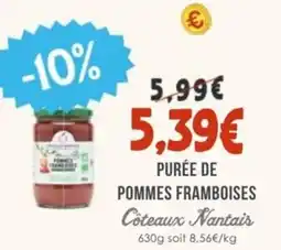 Naturalia Purée de pommes framboises coteaux nantais offre