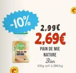 Naturalia Pain de mie nature bien offre