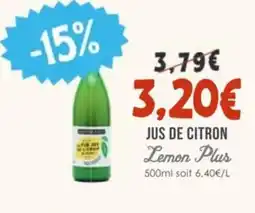 Naturalia Jus de citron lemon plus offre