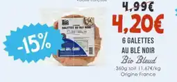 Naturalia 6 galettes au blé noir bio bleud offre