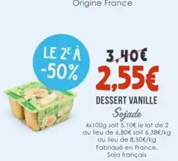 Naturalia Dessert vanille sojade offre
