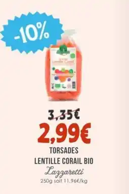 Naturalia Torsades lentille corail bio lazzaretti offre