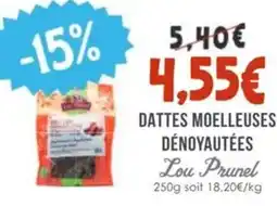 Naturalia Dattes moelleuses dénoyautées lou prunel offre