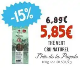 Naturalia Thé vert cru naturel thés de la pagode offre