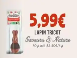 Naturalia Lapin tricot saveurs & nature offre