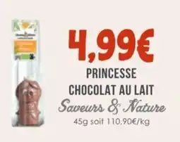 Naturalia Princesse chocolat au lait saveurs & nature offre