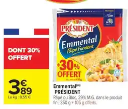 Carrefour Market Emmental Président offre