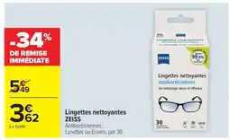 Carrefour Market Lingettes nettoyantes ZEISS offre