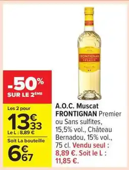 Carrefour A.O.C. Muscat FRONTIGNAN offre