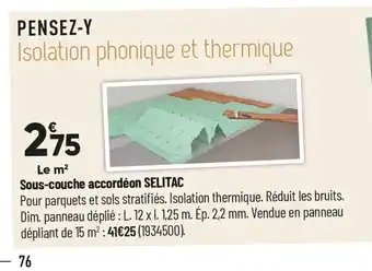 Sous-couche accordéon Selitac