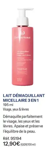 Stanhome Lait démaquillant micellaire 3 en 1 offre