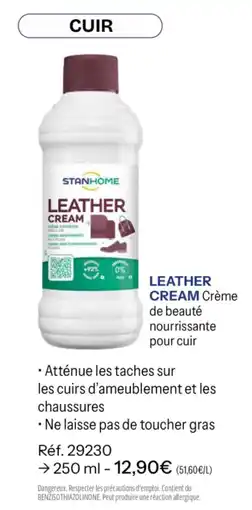 Stanhome Leather cream offre
