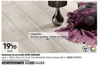 Revêtement de sol stratifié Chêne Sardaigne