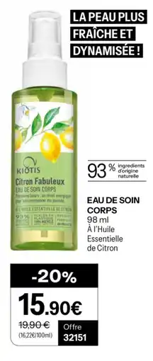 Stanhome Eau de soin corps offre
