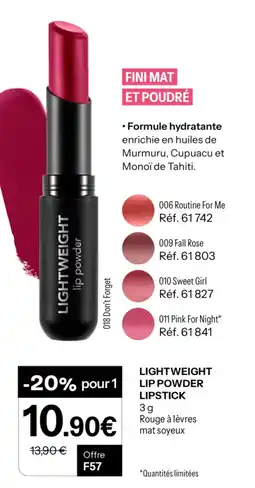 Stanhome Lightweight lip powder lipstick offre