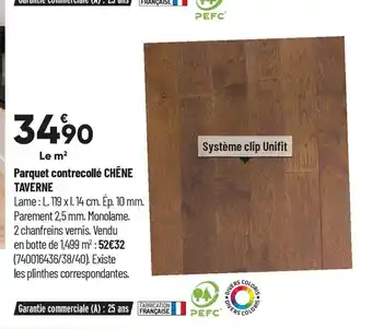 Bricorama Parquet contrecollé Chêne Taverne offre