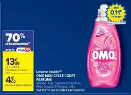 Carrefour Market OMO MON CYCLE COURT PARFUME offre