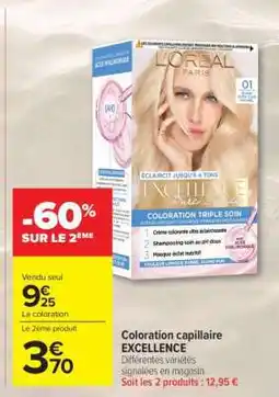 Carrefour Market Coloration capillaire EXCELLENCE offre