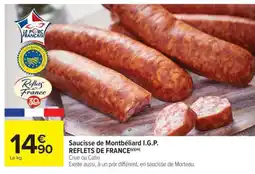 Carrefour Market Saucisse de Montbéliard I.G.P. REFLETS DE FRANCE offre