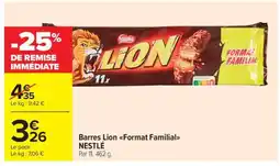 Carrefour Market Barres LION Format Familial offre