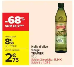 Carrefour Market Huile d’olive vierge TRAMIER offre