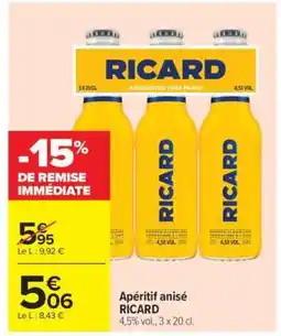 Carrefour Market APÉRITIF ANISÉ “RICARD” offre