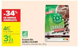 Carrefour Market Granola Bio ALINE & OLIVIER offre