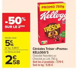 Carrefour Market Céréales Trésor Promo KELLOGG’S offre