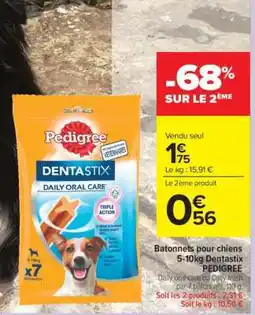 Carrefour Market Batonnets pour chiens 5-10kg Dentastix offre