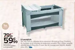 Carrefour Lit parapluie offre